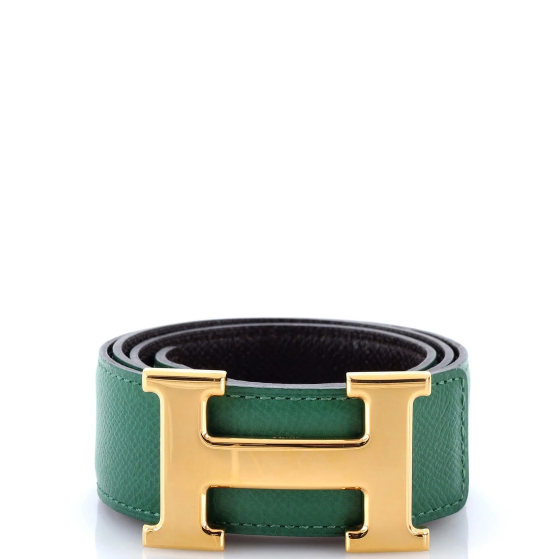 Hermes Constance Reversible Leather Belt - Medium: Hermes Constance Reversible Leather Belt - Medium A timeless piece from the iconic Constance collection, this reversible leather belt boasts sleek black exterior and vibrant green interior, adding a