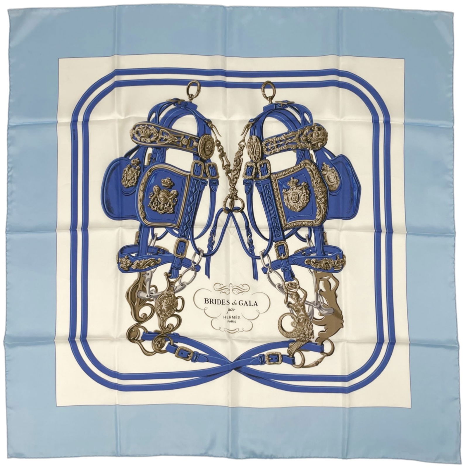 Hermes Silk Scarf: Hermes Silk Scarf A pre-owned Hermes silk scarf in vibrant blue and multi-color hues, adding a pop of elegance to any outfit. With its 88cm x 88cm size and luxurious silk material, this scarf exudes
