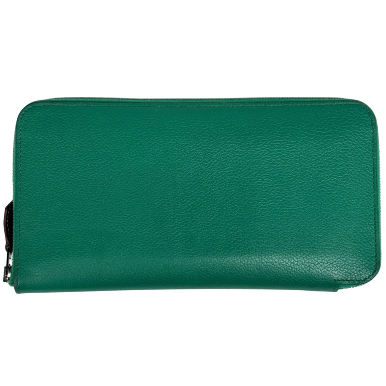Women's Hermes Herms Azap Long Silk-in Round Zipper Scarf Wallet Leather Green: Women's Hermes Herms Azap Long Silk-in Round Zipper Scarf Wallet Leather Green A pre-owned Hermes Azap Long Silk-in Round Zipper Scarf Wallet in stunning green leather, this unique accessory combines