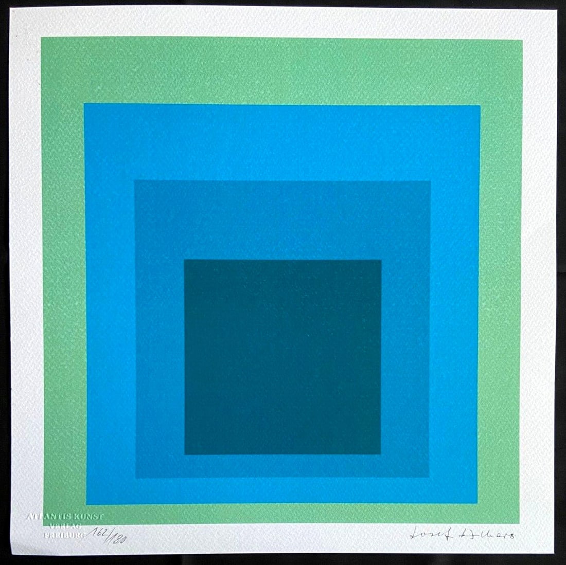 Stamped Josef Albers Lithograph Numbered Op: Stamped Josef Albers Lithograph Numbered Op A rare opportunity to own a piece of modern art history, this numbered lithograph by Josef Albers is a stunning tribute to the square. Printed in 1978 by At