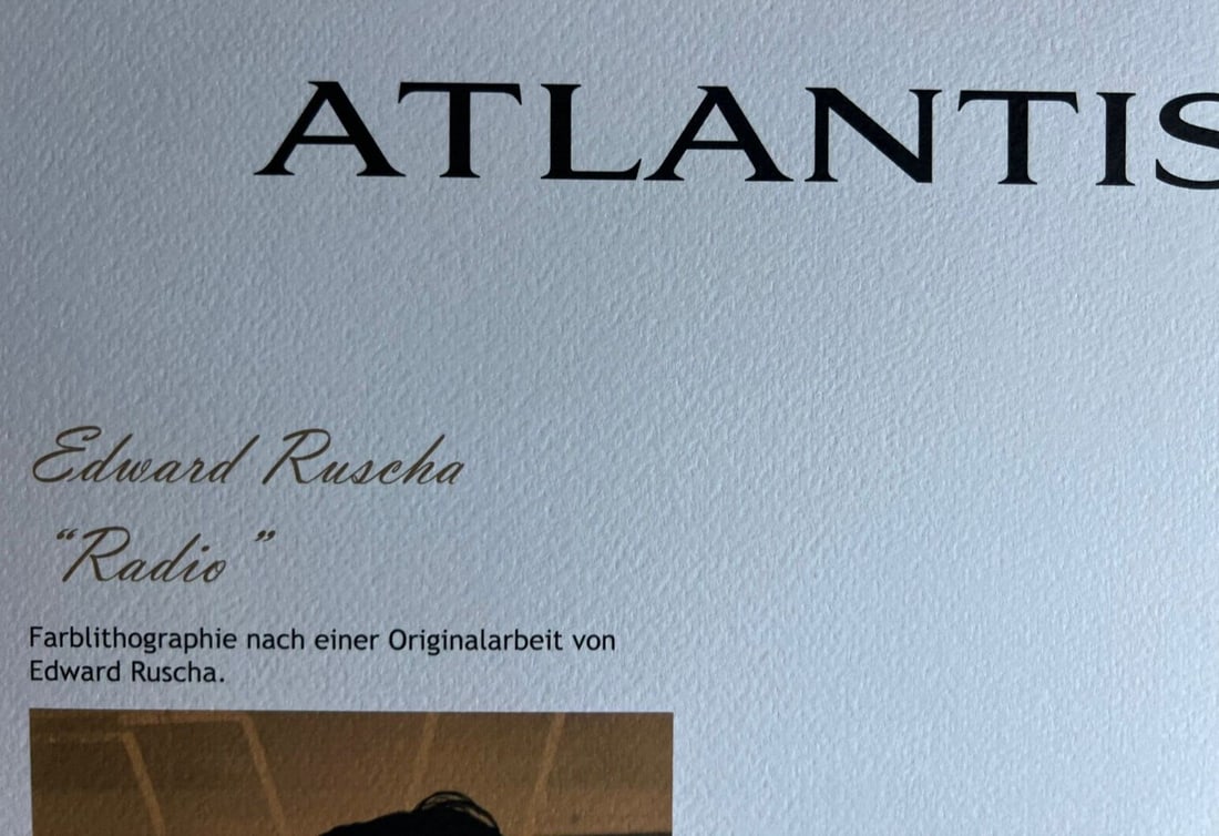 Ed Ruscha Lithograph #Op - 10