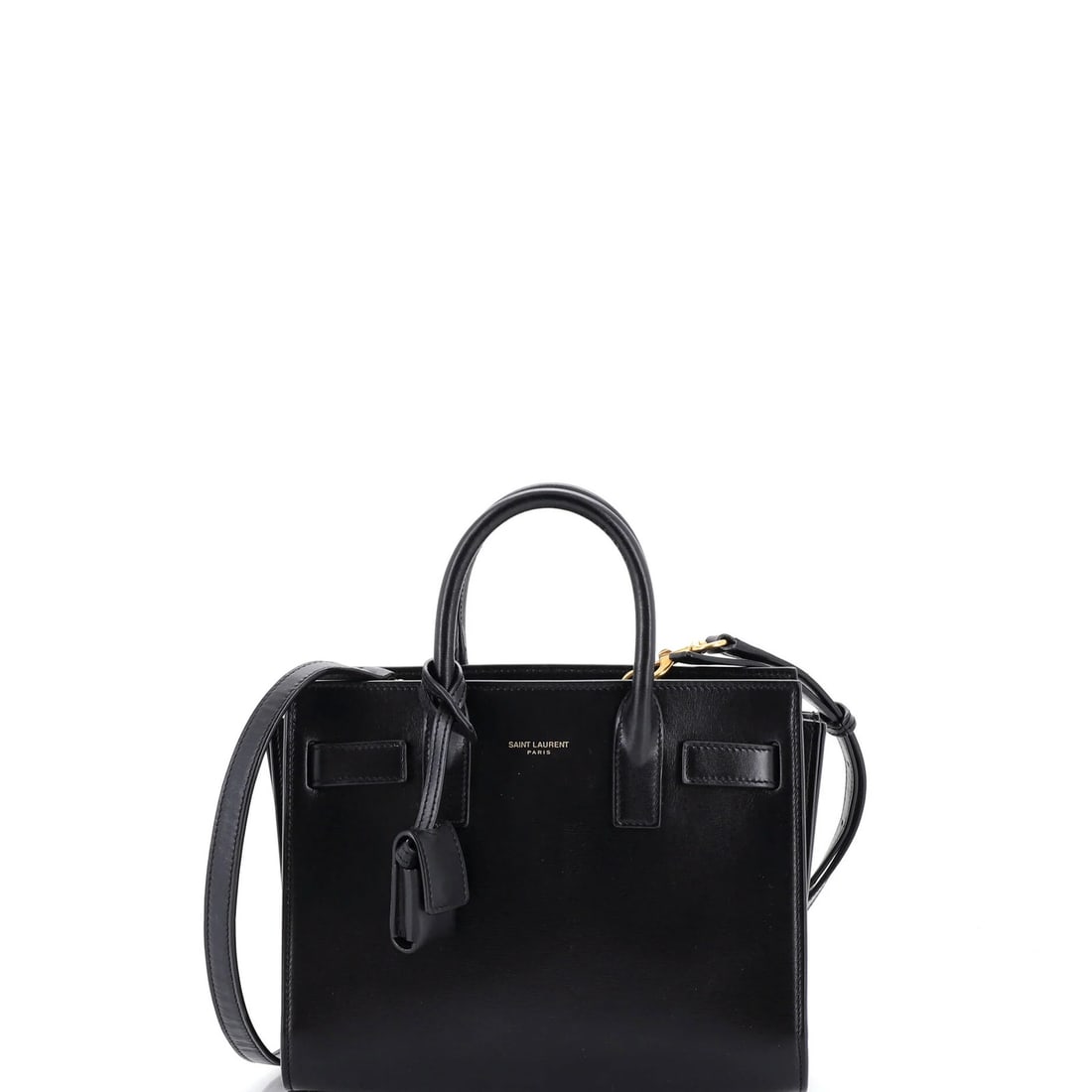 Saint Laurent Sac de Jour Bag in Nano Leather: Saint Laurent Sac de Jour Bag in Nano Leather The Saint Laurent Sac de Jour Bag in Nano Leather is a sleek and sophisticated tote, perfect for everyday use. Its black exterior is crafted from