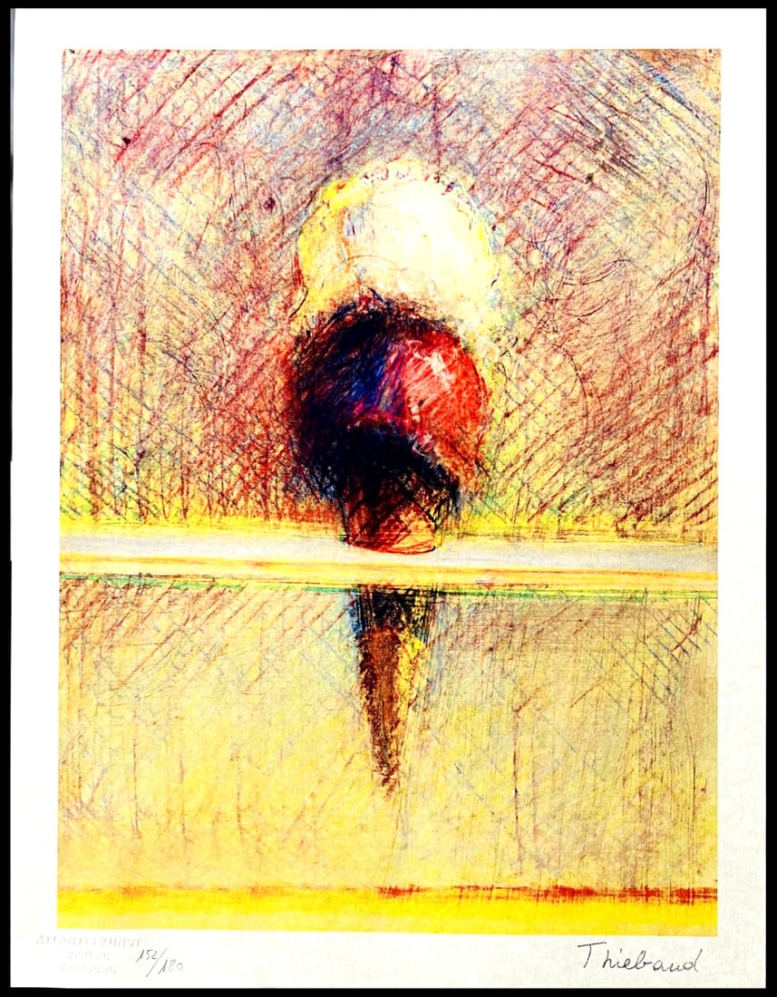 Lithograph Wayne Thiebaud: Lithograph Wayne Thiebaud This listing features Lithograph Wayne Thiebaud. Item specifics are provided below. Item Specifics: Country Of Origin: United States Product Disclaimer: Please review the ful