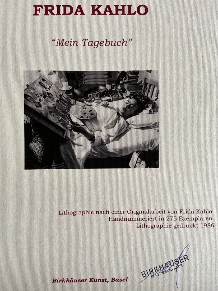 Numbered Frida Kahlo Lithograph - 9