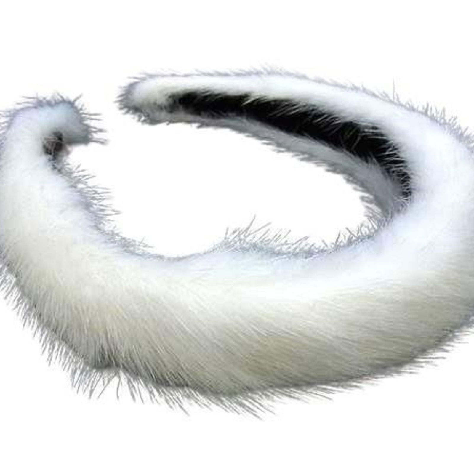 Fur Chanel Alice Band: Fur Chanel Alice Band A luxurious ivory fur Alice band from the iconic Chanel brand, adding a touch of sophistication to any outfit with its sleek design and subtle sheen. With its 37cm x 3cm size