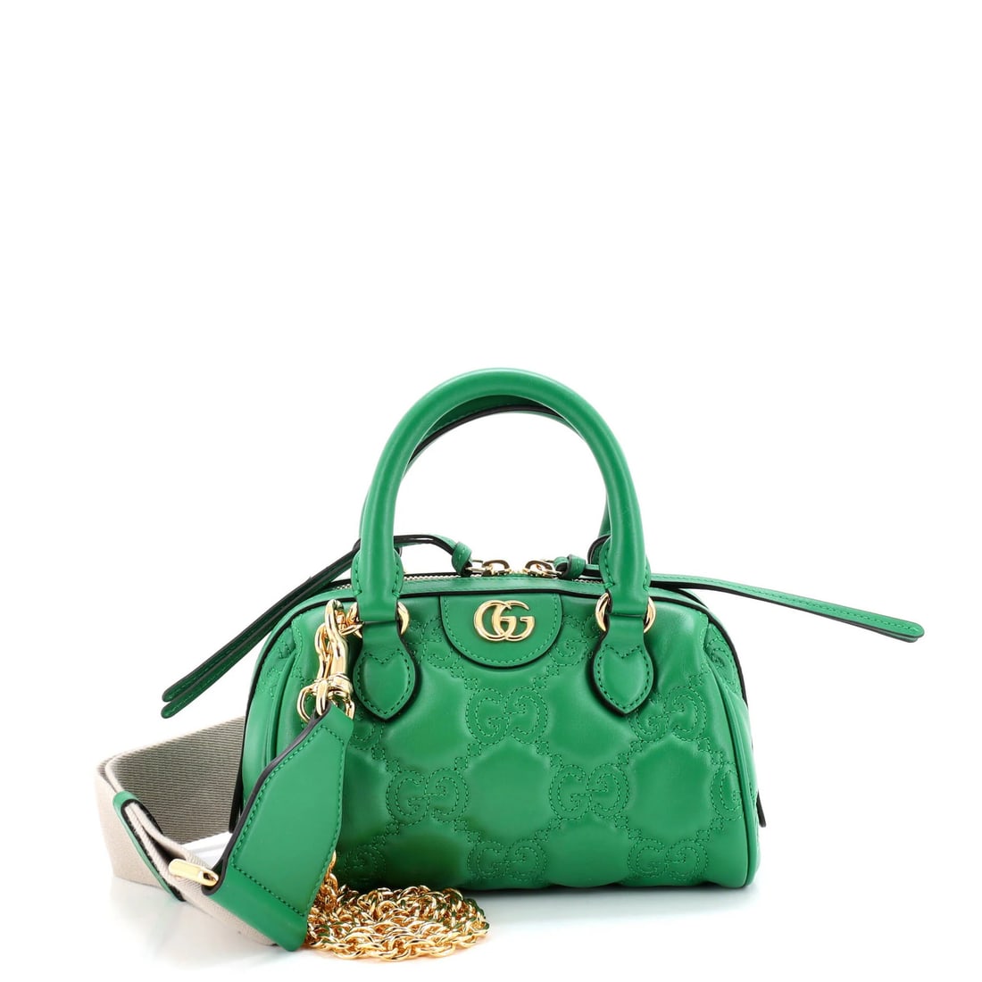 Gucci Ophidia Convertible Boston Top Handle Mini Bag in GG Matelasse Leather: Gucci Ophidia Convertible Boston Top Handle Mini Bag in GG Matelasse Leather Experience the ultimate in luxury with this stunning Gucci Ophidia Convertible Boston Top Handle Mini Bag, crafted from
