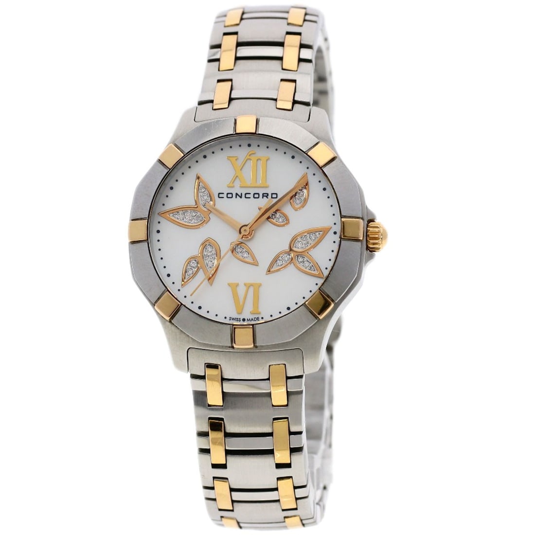 Two-Tone Concord Saratoga Watches 02.3.15.1061 Stainless Steel/: Two-Tone Concord Saratoga Watches 02.3.15.1061 Stainless Steel/ A sleek and sophisticated Concord Saratoga watch, this two-tone timepiece boasts a striking silver exterior with a stainless steel case