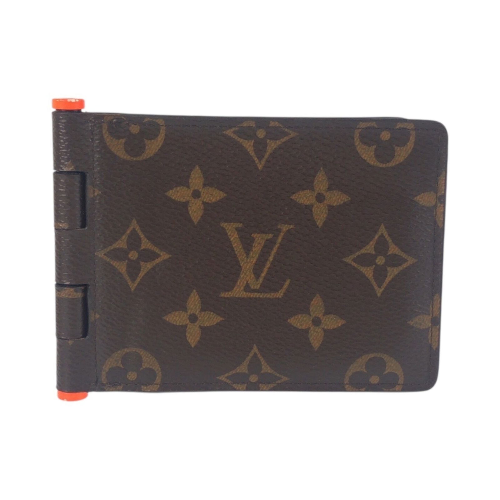 Louis Vuitton Bi-Fold Wallet - PVC & Leather: Louis Vuitton Bi-Fold Wallet - PVC & Leather A stylish and functional Louis Vuitton bi-fold wallet, crafted from durable PVC and supple leather, boasts the iconic monogram pattern in rich brown