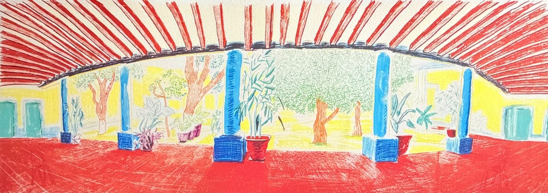 David Hockney Lithograph 'Hotel' (Numbered) - 2