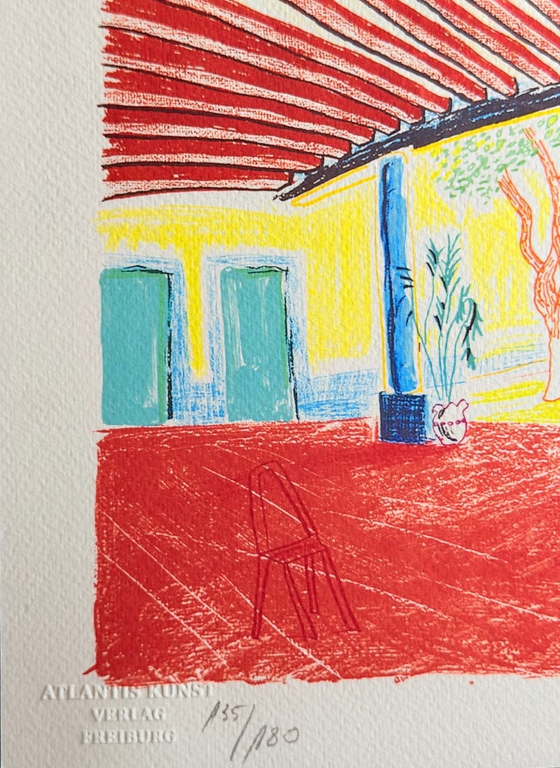 David Hockney Lithograph 'Hotel' (Numbered) - 7