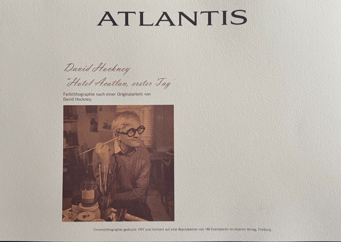 David Hockney Lithograph 'Hotel' (Numbered) - 9