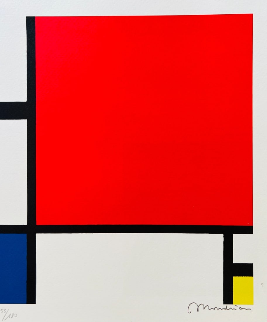 Numbered Piet Mondrian Lithograph - 2