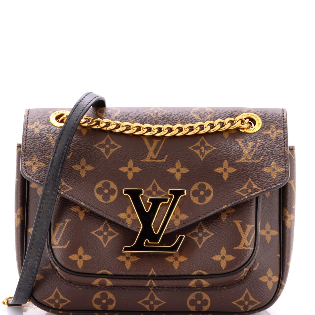 Louis Vuitton Monogram Canvas Passy Handbag: Louis Vuitton Monogram Canvas Passy Handbag Experience the timeless elegance of the iconic Louis Vuitton Passy Handbag, crafted from rich brown monogram canvas and adorned with gold hardware. This sty