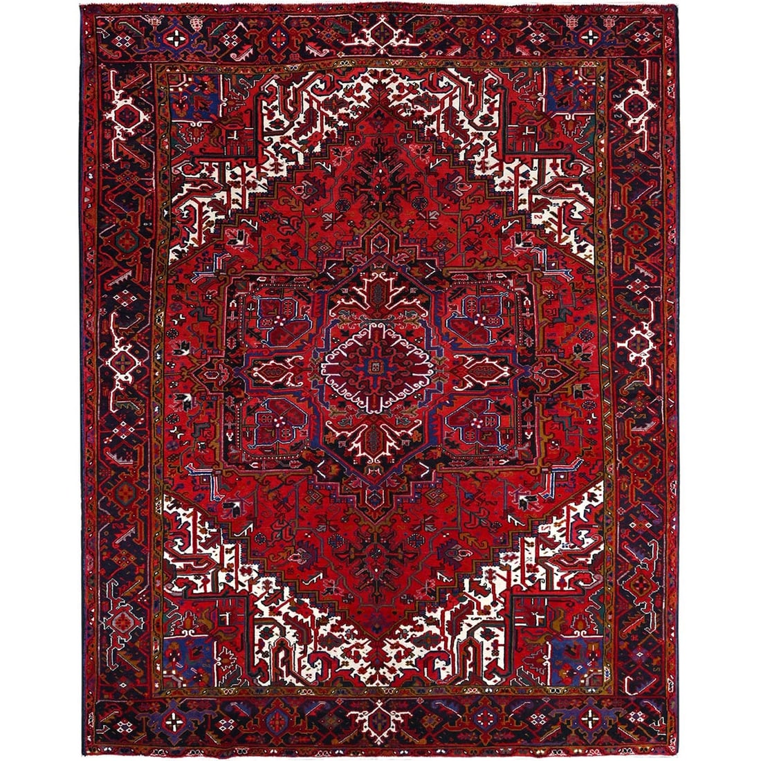 Rug 8'7"x10'10" Pomegranate Red Wool Hand Knotted Old Zoroastrian Oriental (1 of 12)