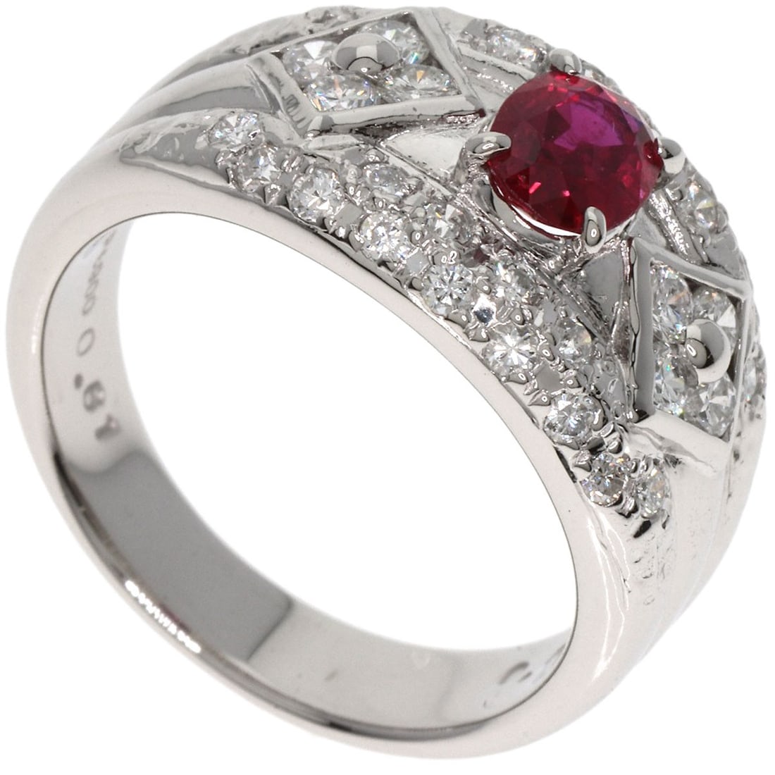 Tasaki Ruby Diamond Ring in Platinum PT900 (1 of 13)