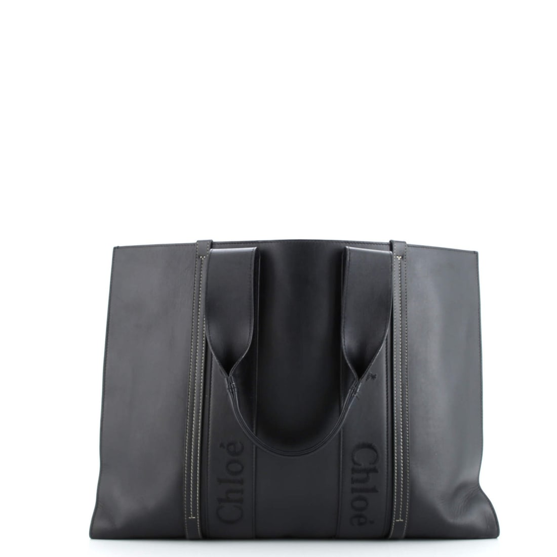 Chloe Large Leather Tote - 6