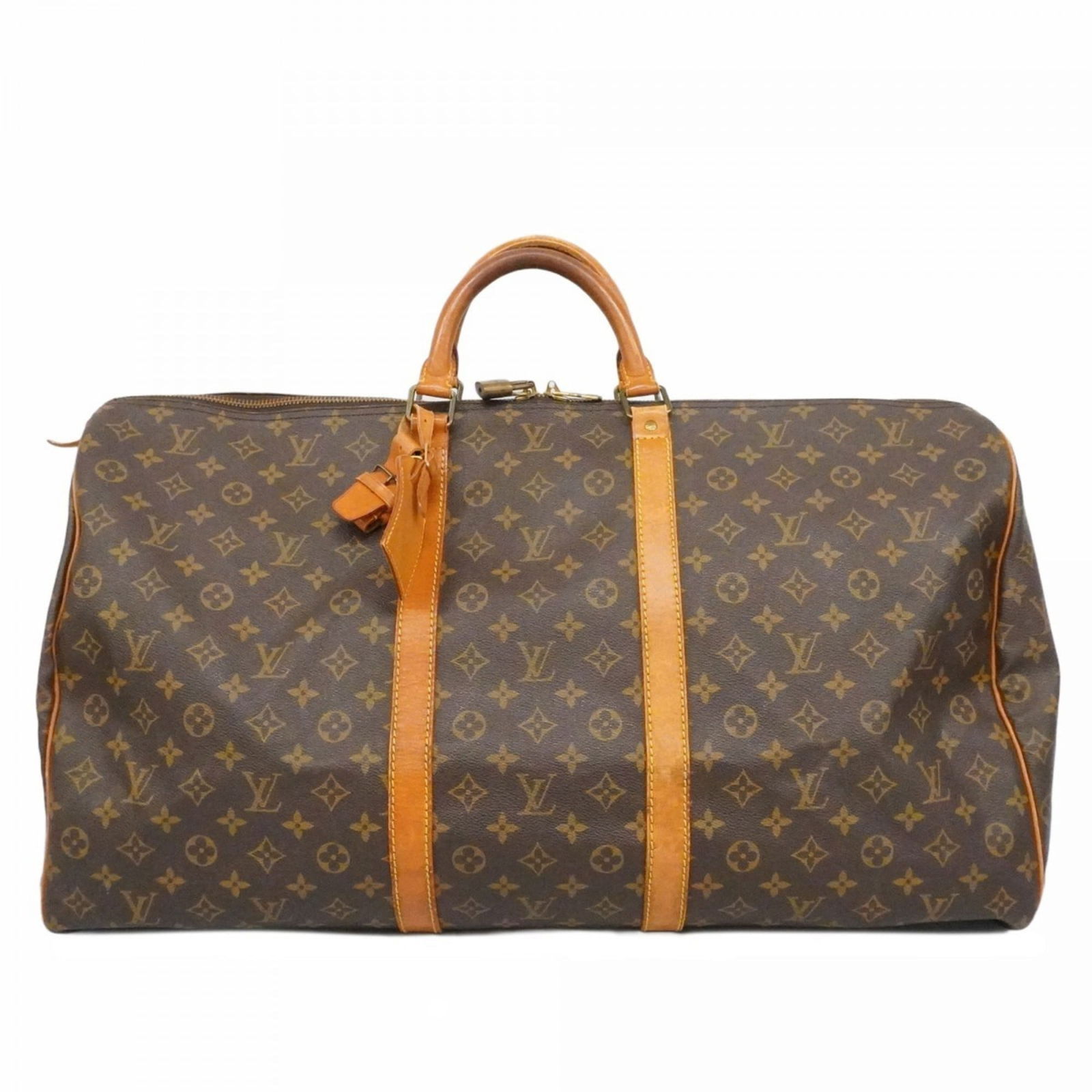 Bag Louis Vuitton Boston: Bag Louis Vuitton Boston A pre-owned Louis Vuitton Boston bag in rich brown leather, boasting the iconic monogram pattern and timeless design that exudes luxury. With its spacious interior and sturdy
