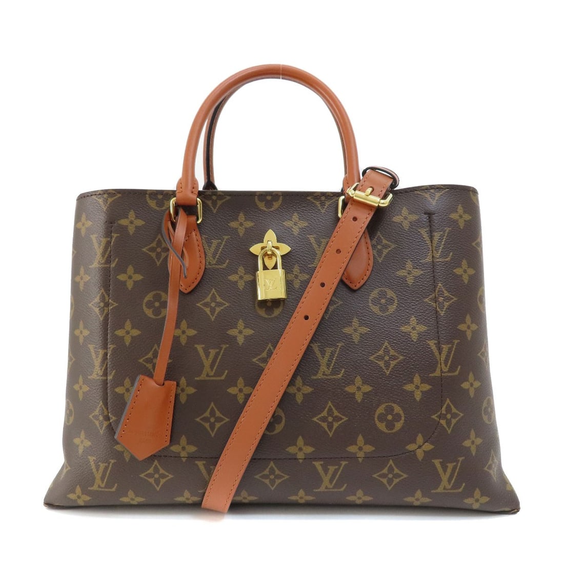 LOUIS VUITTON M43770 Flower Tote Monogram Handbag canvas (1 of 20)