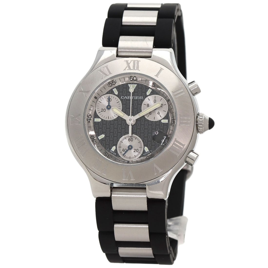 SSxRubber CARTIER Must21 CHRONOSCAPH Watches W10125U2 Stainless Steel/ (1 of 20)