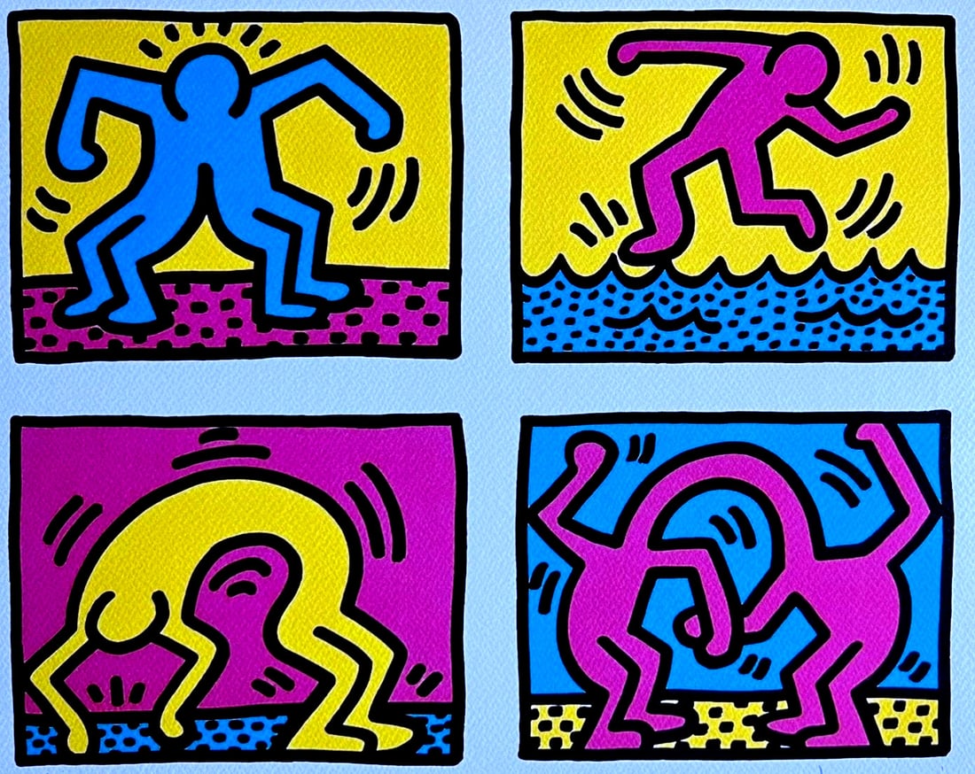 Keith Haring Lithograph 'Dancing' (Op #) - 3