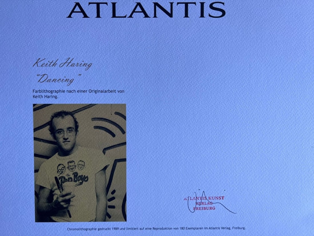 Keith Haring Lithograph 'Dancing' (Op #) - 8