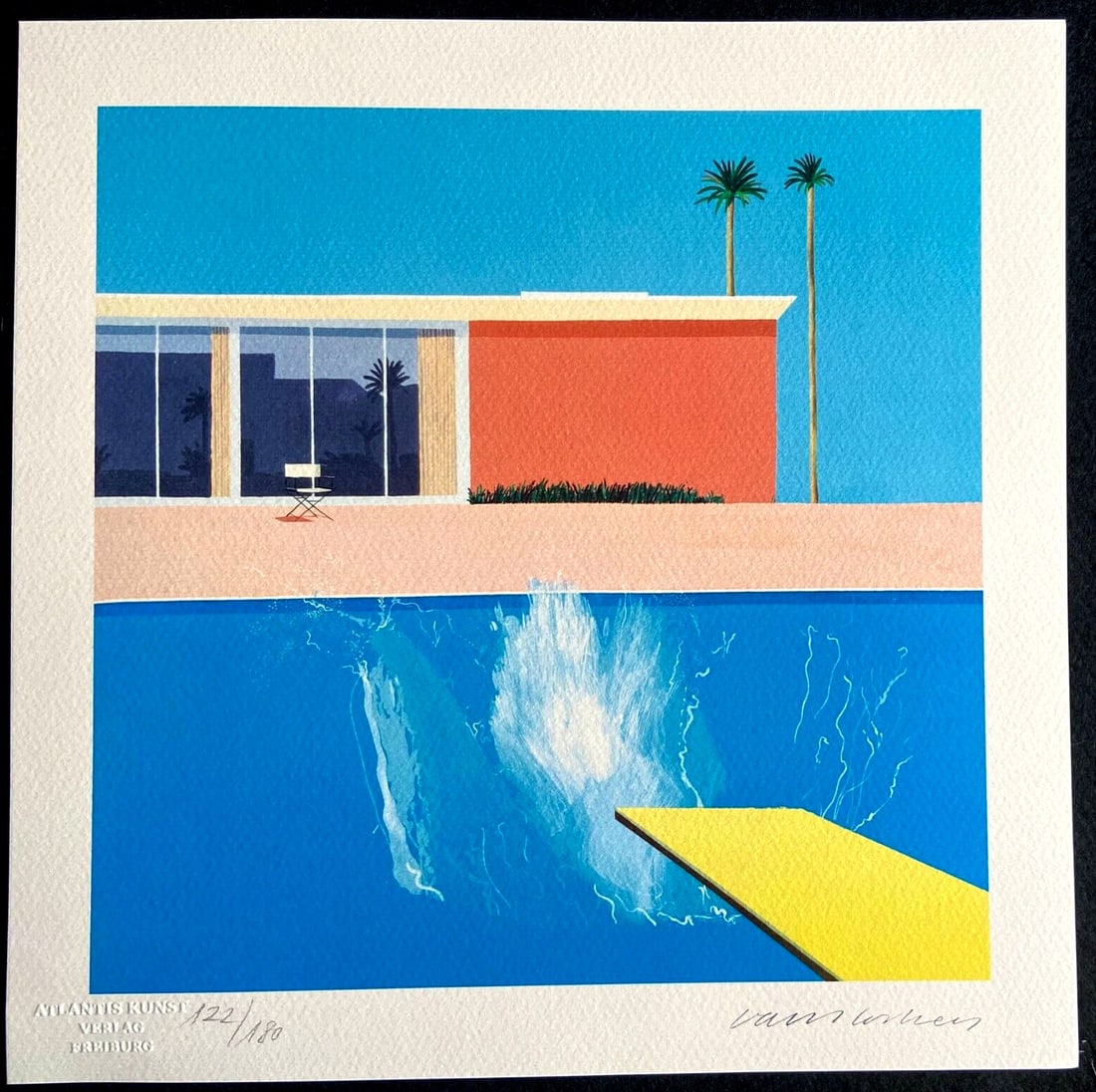 Numbered David Hockney Lithograph (1 of 11)