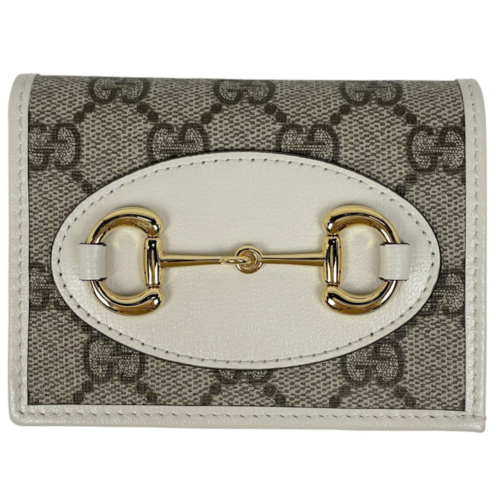 Gucci Bi-Fold Wallet - Coated Canvas and Leather: Gucci Bi-Fold Wallet - Coated Canvas and Leather A stylish and practical Gucci bi-fold wallet, crafted from coated canvas and leather, adds a touch of sophistication to any outfit. With its classic