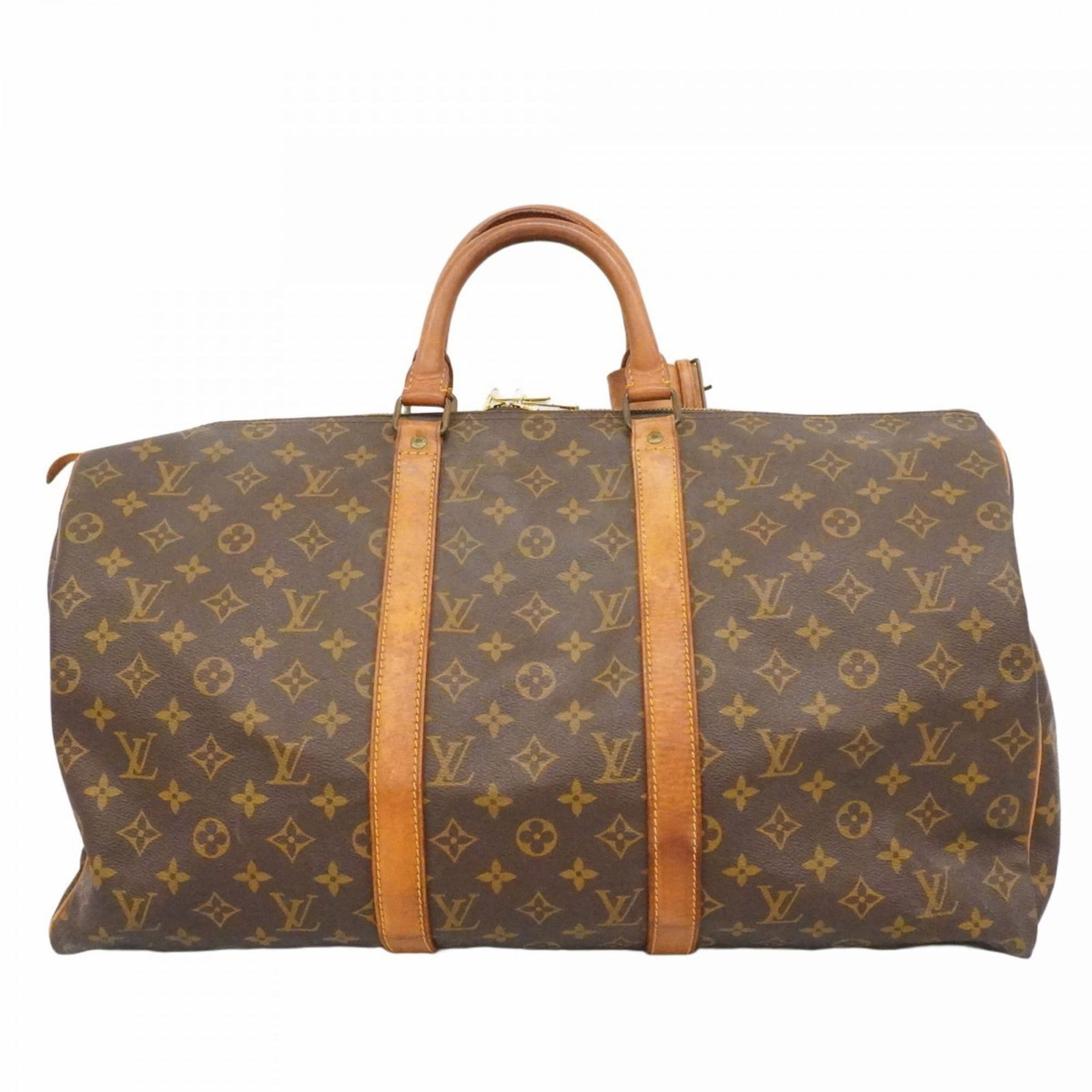 Bag Louis Vuitton Boston: Bag Louis Vuitton Boston A pre-owned Louis Vuitton Boston bag in rich brown leather, boasting the iconic monogram pattern and classic design that's both stylish and timeless. With its spacious