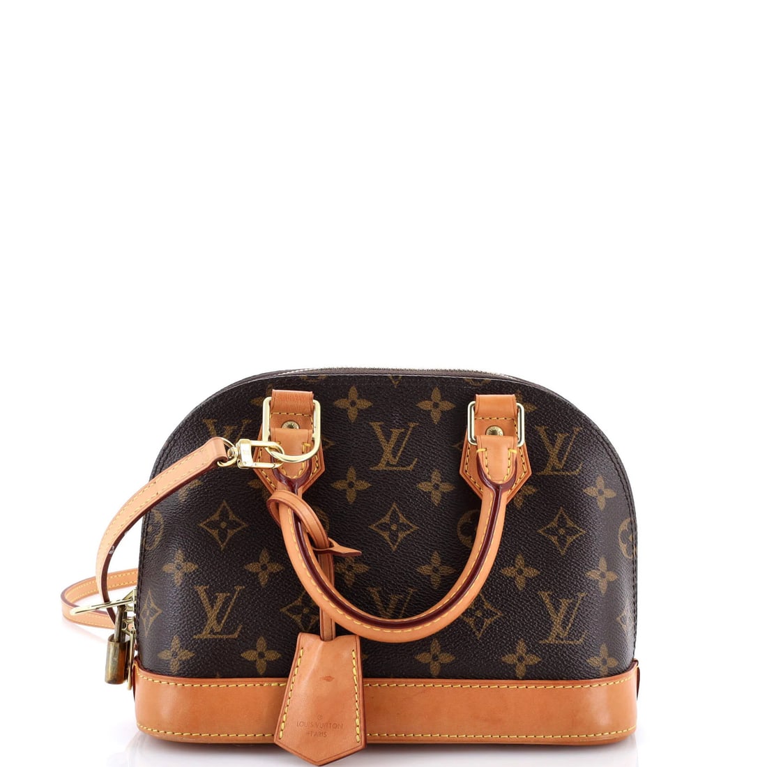 Louis Vuitton Alma Monogram Canvas BB Handbag: Louis Vuitton Alma Monogram Canvas BB Handbag Experience the timeless elegance of Louis Vuitton's Alma Monogram Canvas BB Handbag, boasting a classic cross-body design and signature monogram pattern