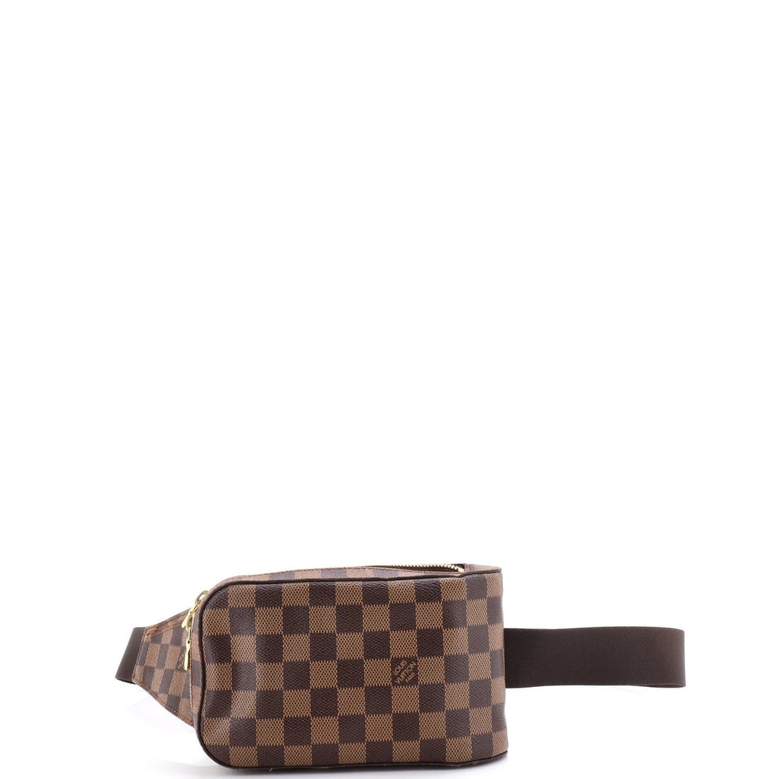 Damier Louis Vuitton Geronimos Waist Bag: Damier Louis Vuitton Geronimos Waist Bag A classic Louis Vuitton Damier Geronimos waist bag, this timeless piece boasts the iconic canvas coated exterior with a rich brown hue and signature red