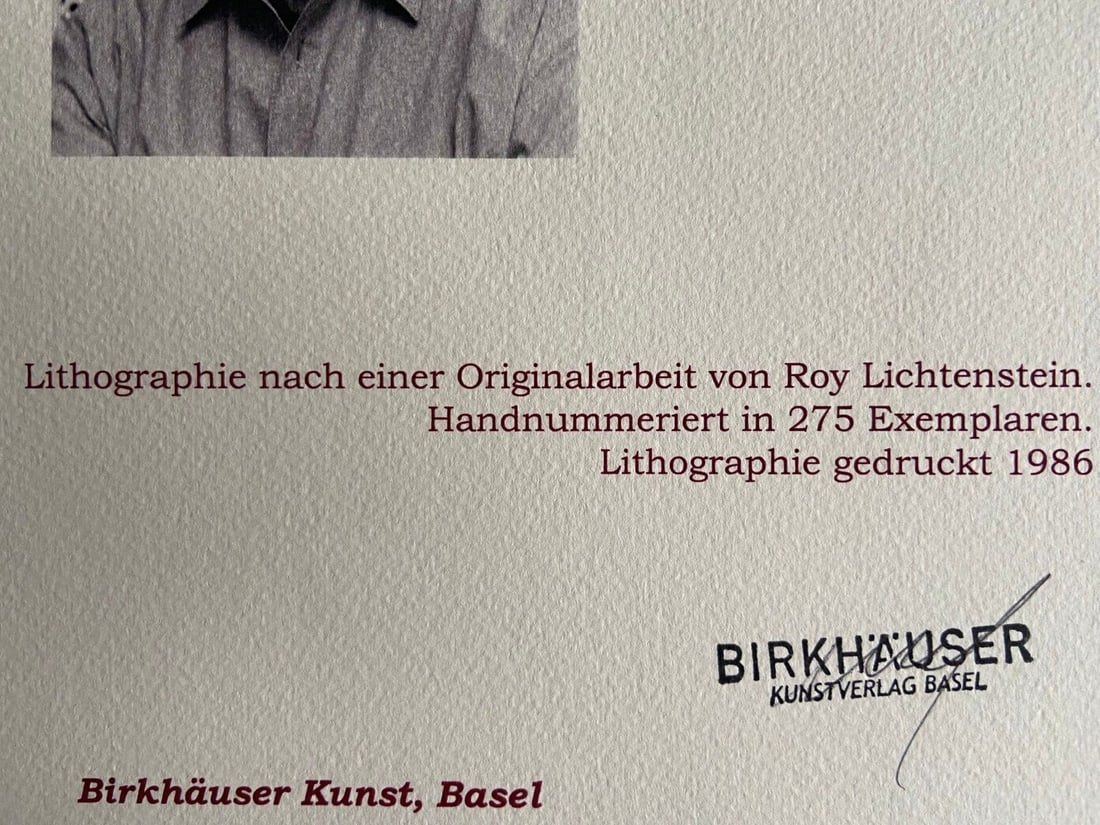 Numbered Roy Lichtenstein Lithograph - 12
