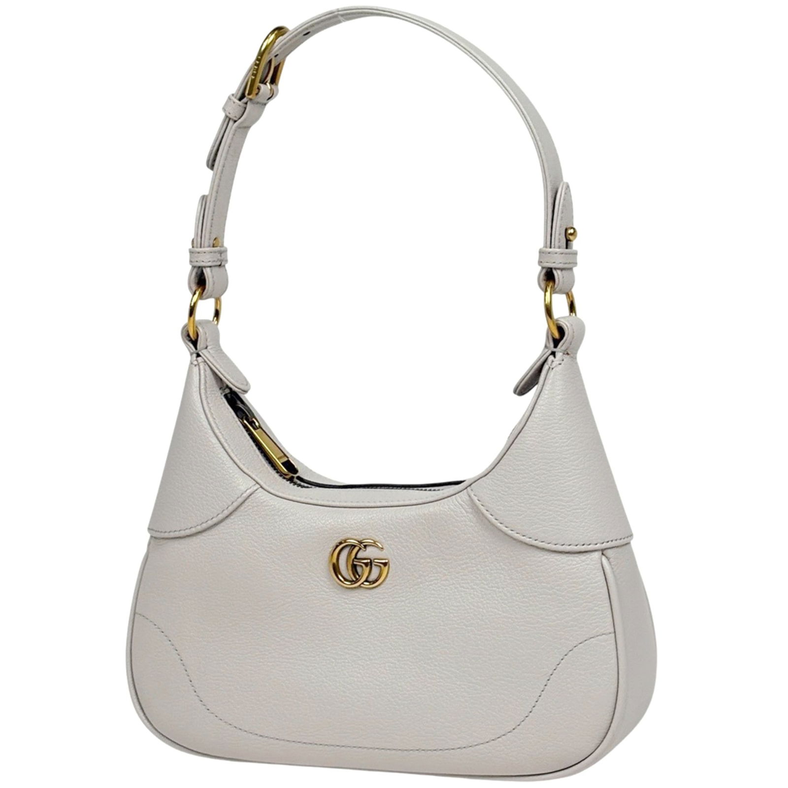 Gucci Leather Shoulder Bag: Gucci Leather Shoulder Bag A timeless Gucci leather shoulder bag, this classic piece boasts a sleek ivory finish and sturdy leather construction that exudes effortless elegance. With its spacious
