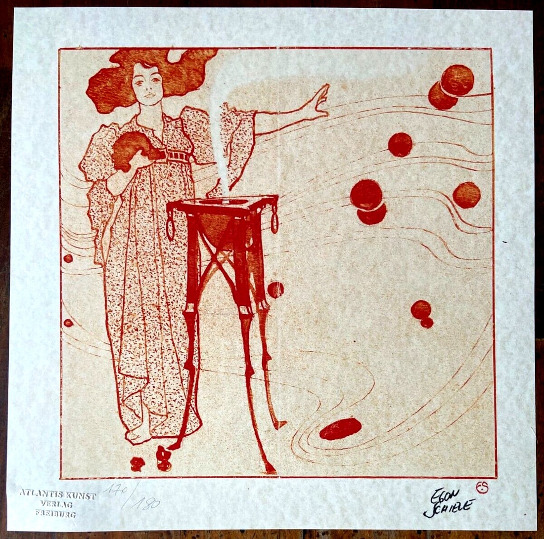 Munch Egon Schiele Lithograph Numbered . Edvard - 2