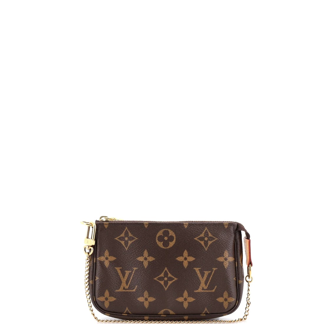 Mini Louis Vuitton Pochette Accessoires Monogram Canvas: Mini Louis Vuitton Pochette Accessoires Monogram Canvas Elevate your everyday style with the iconic Mini Pochette Accessoires Monogram Canvas from Louis Vuitton. This compact, brown canvas clutch