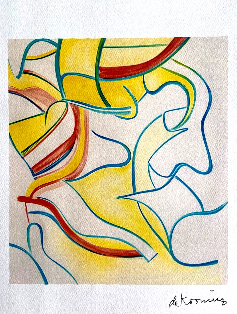 Willem De Kooning Lithograph #250 - Guggenheim Museum: Willem De Kooning Lithograph #250 - Guggenheim Museum A rare opportunity to own a piece of modern art history, this 1982 lithograph by Willem De Kooning is one of only 250 hand-numbered prints