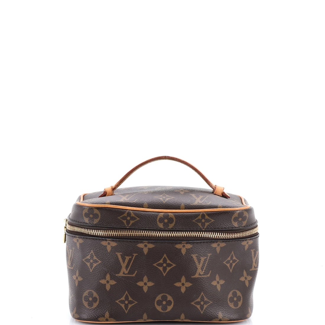 Louis Vuitton Monogram Canvas Mini Vanity Case: Louis Vuitton Monogram Canvas Mini Vanity Case A stylish and functional mini vanity case from Louis Vuitton, this brown monogram canvas case is perfect for on-the-go beauty essentials. With its