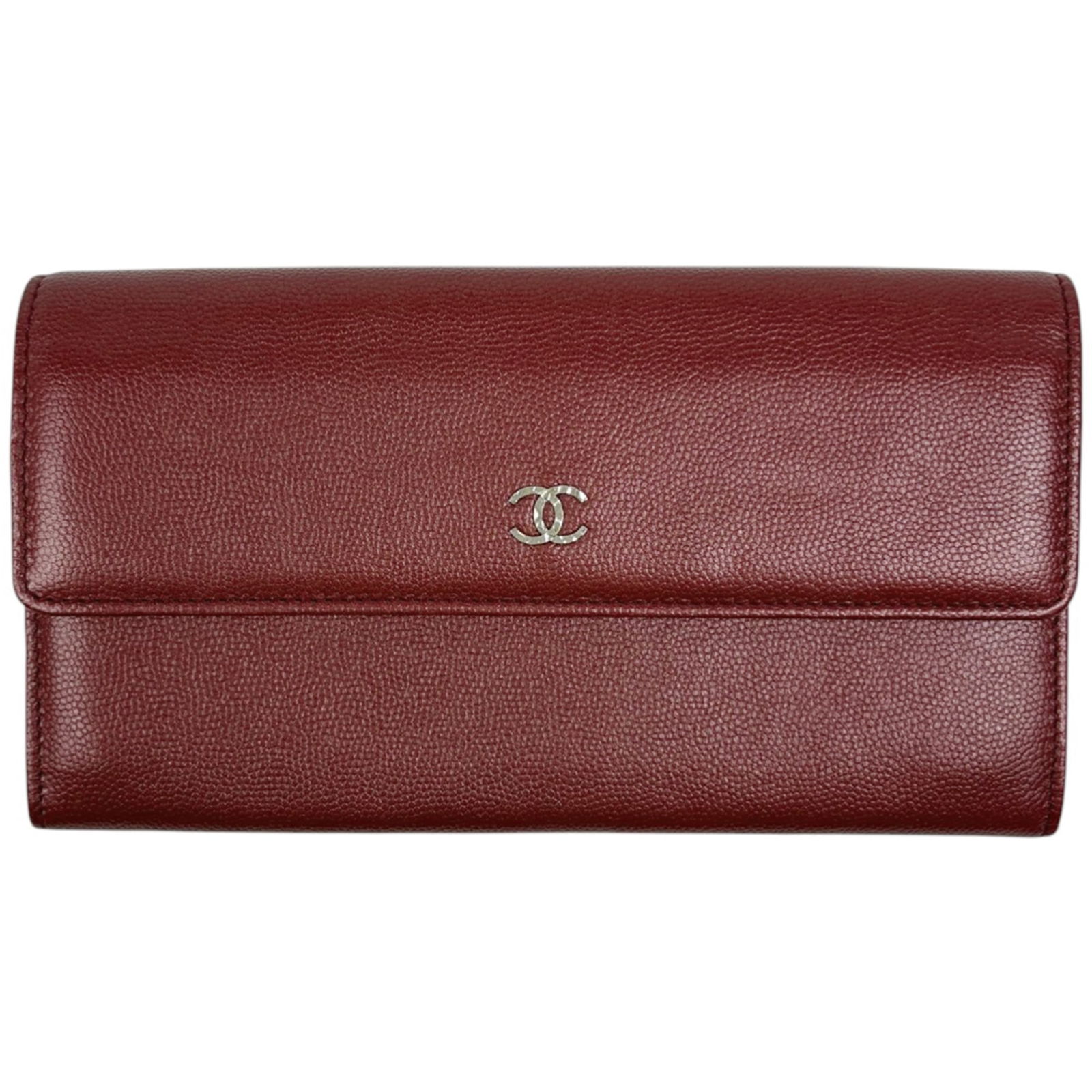 Chanel Bi-Fold Leather Wallet: Chanel Bi-Fold Leather Wallet A stunning Chanel bi-fold leather wallet in bold red, perfect for adding a pop of color to your daily essentials. With its classic design and premium leather