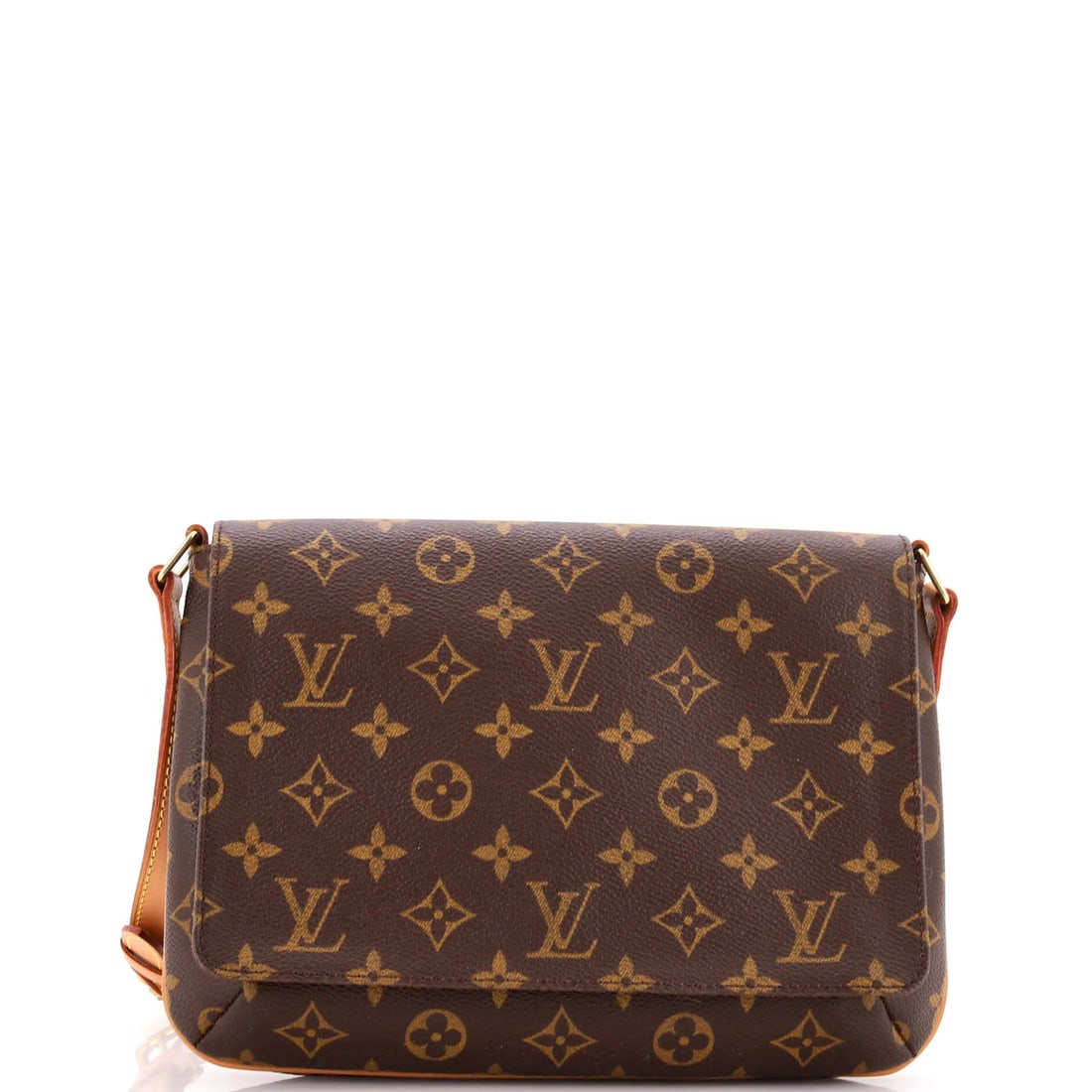 Louis Vuitton Monogram Canvas Musette Tango Handbag: Louis Vuitton Monogram Canvas Musette Tango Handbag Experience the timeless elegance of the Louis Vuitton Monogram Canvas Musette Tango Handbag, boasting a classic brown canvas exterior with iconic