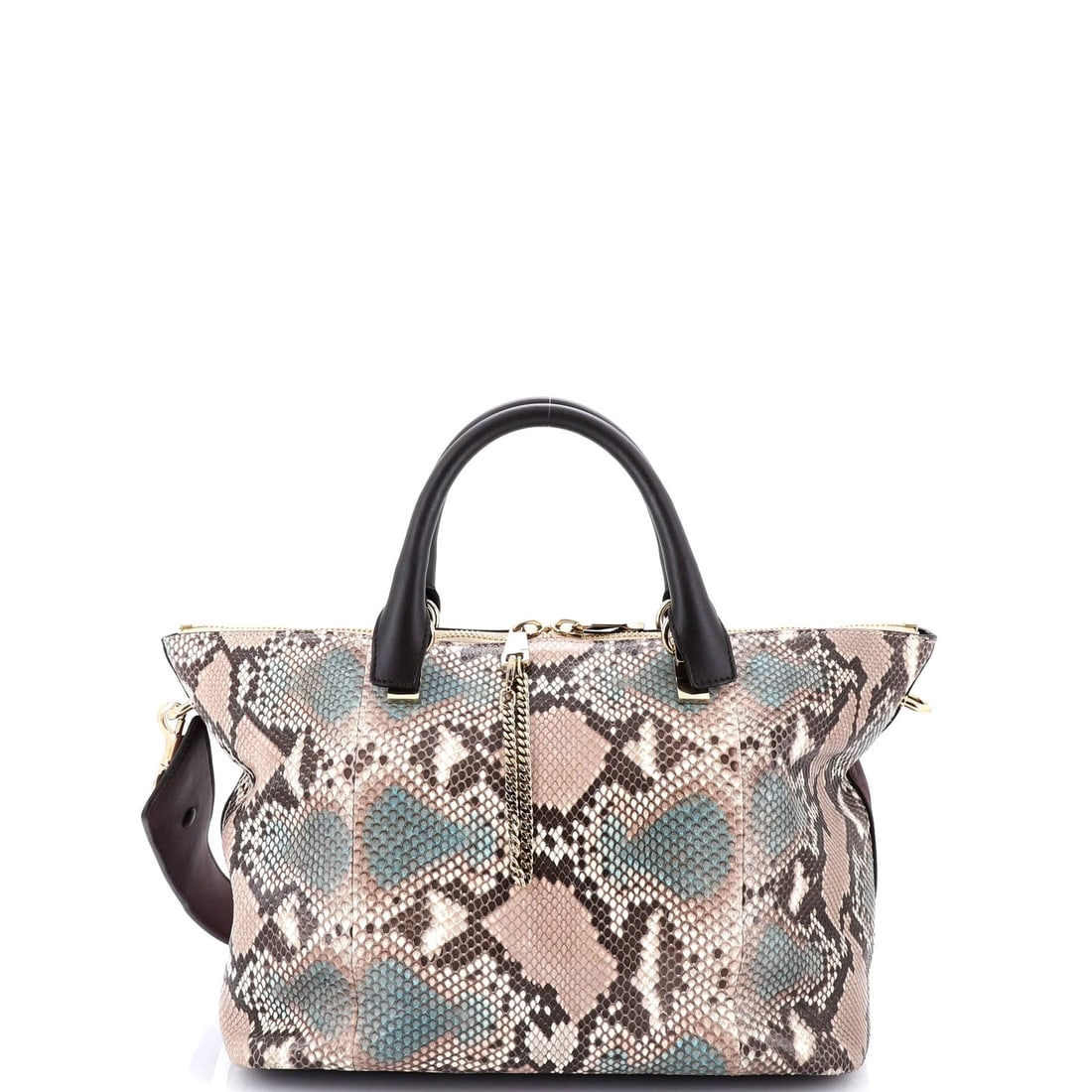 Chloe Baylee Small Python Satchel: Chloe Baylee Small Python Satchel The Chloe Baylee Small Python Satchel is a stunning, one-of-a-kind accessory that exudes luxury and sophistication. Made from genuine python material, this small satc
