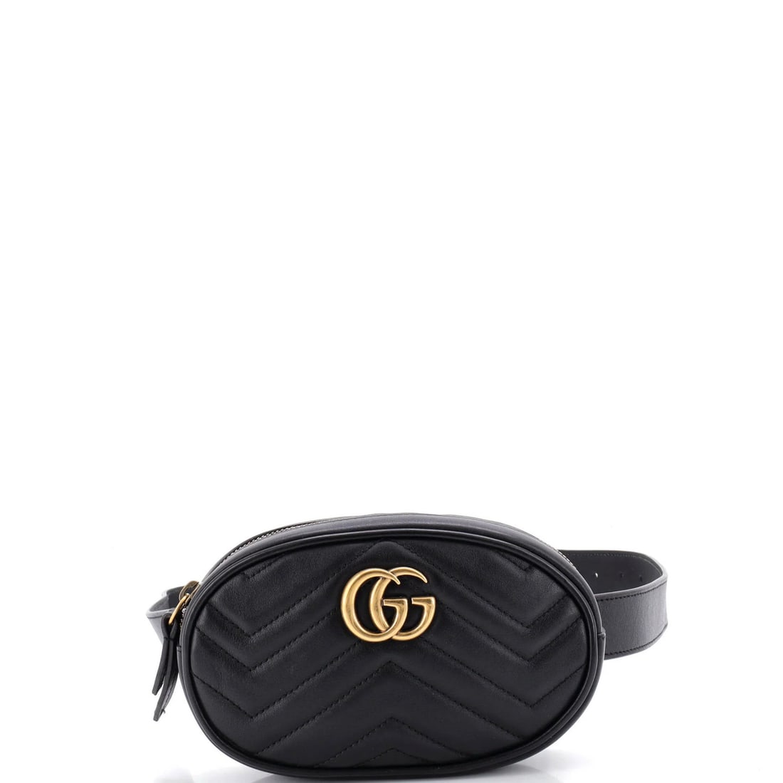 Gucci GG Marmont Matelasse Leather Belt Bag: Gucci GG Marmont Matelasse Leather Belt Bag The Gucci GG Marmont Matelasse Leather Belt Bag is a timeless and sophisticated accessory that exudes luxury. With its classic black exterior, neutral