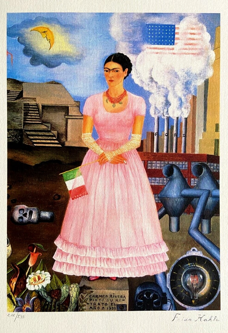 Numbered Frida Kahlo Lithograph - 2