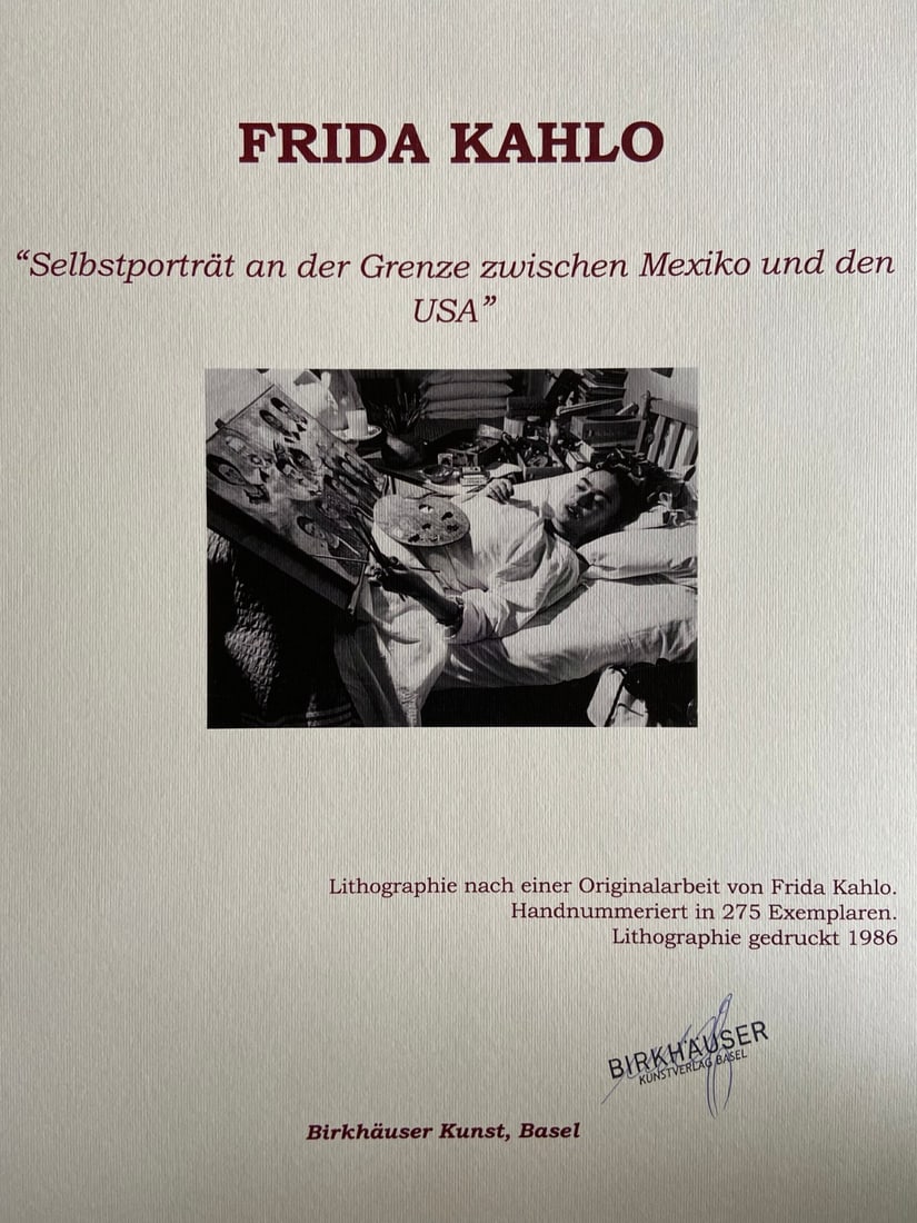 Numbered Frida Kahlo Lithograph - 7