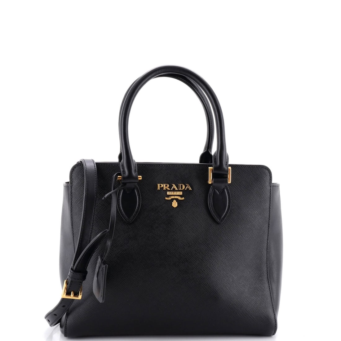 Prada Saffiano Leather Small Convertible Open Tote (1 of 6)