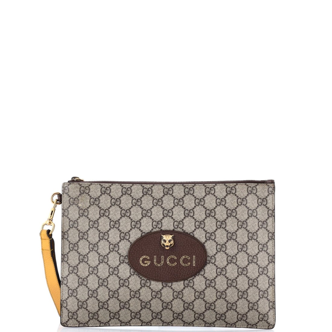 Gucci Neo Vintage Wristlet Pouch in GG Coated Canvas (1 of 6)
