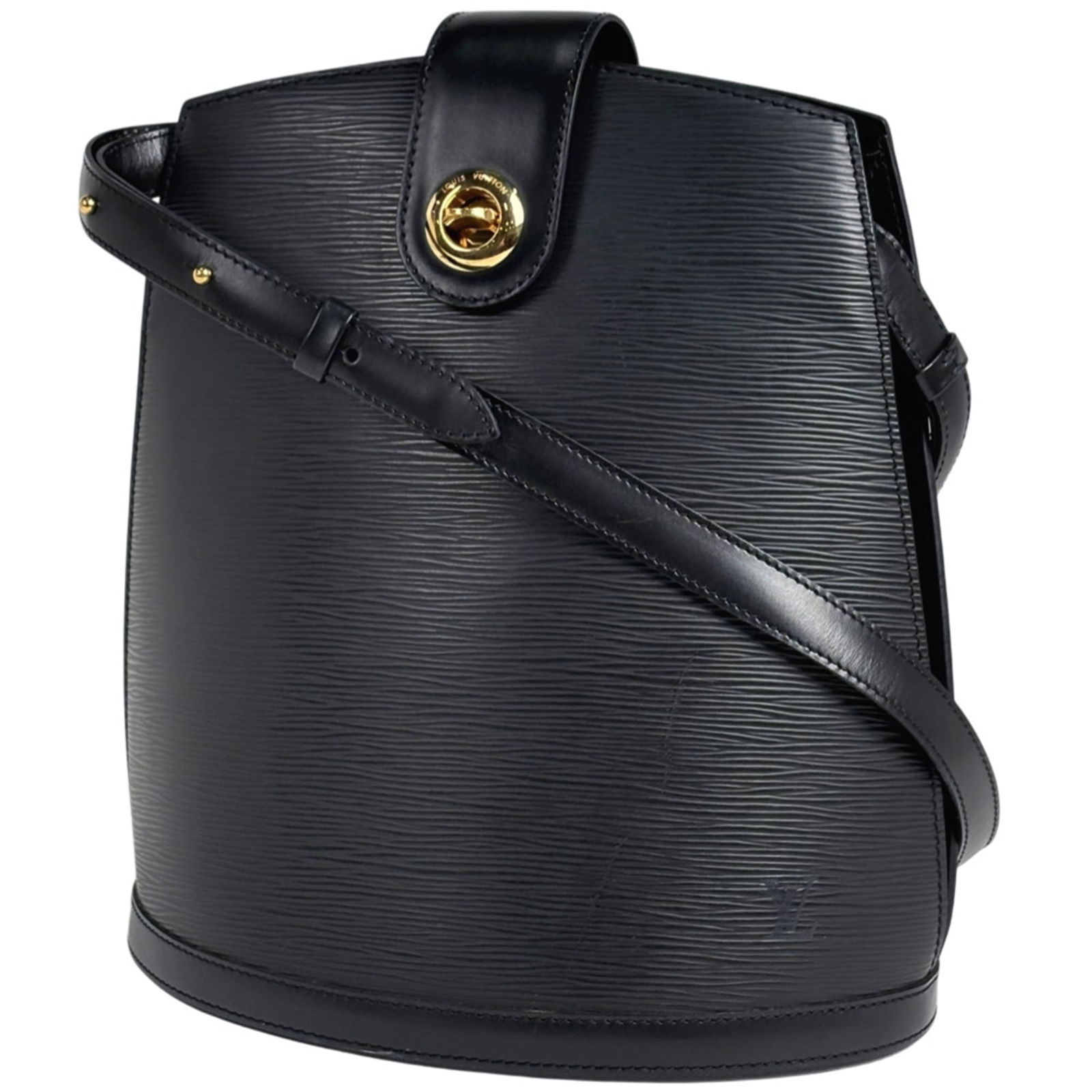Louis Vuitton Epi Leather Shoulder Bag: Louis Vuitton Epi Leather Shoulder Bag Experience the timeless elegance of Louis Vuitton's iconic Epi Leather shoulder bag, crafted from premium black leather that exudes sophistication and poise.
