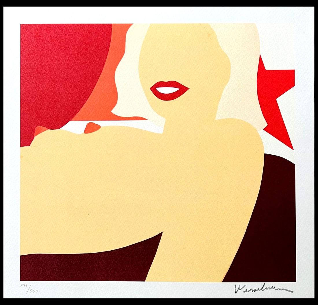 Numbered Tom Wesselmann Lithograph Op: Numbered Tom Wesselmann Lithograph Op A rare opportunity to own a piece of American pop art, Tom Wesselmann's 'Great American nude' lithograph is a standout work from the 2005 print run by Gagosian Ga