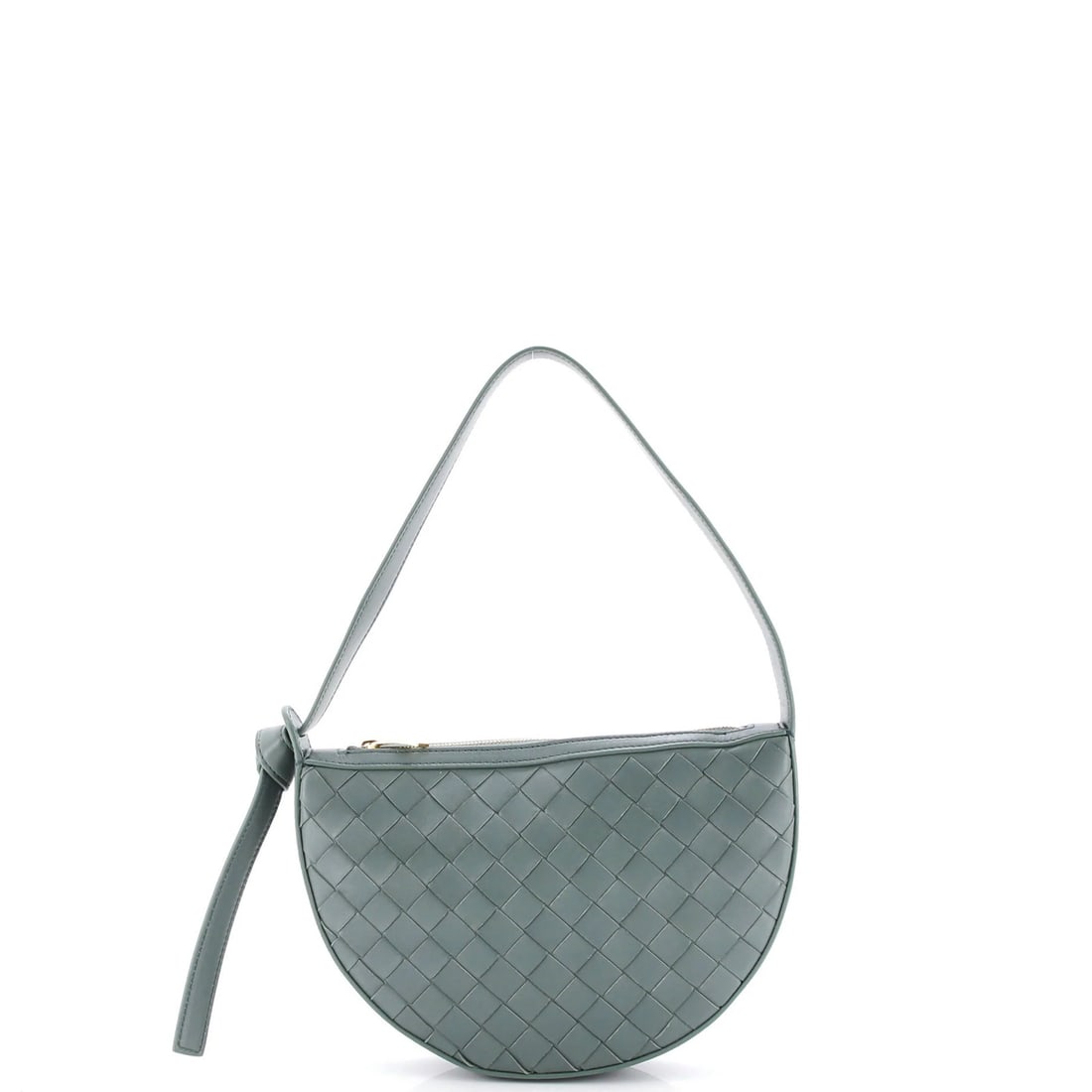 Bottega Veneta Mini Intrecciato Leather Shoulder Bag - Sunrise: Bottega Veneta Mini Intrecciato Leather Shoulder Bag - Sunrise The Bottega Veneta Mini Intrecciato Leather Shoulder Bag is a stunning, miniature version of the iconic design. Crafted from rich green