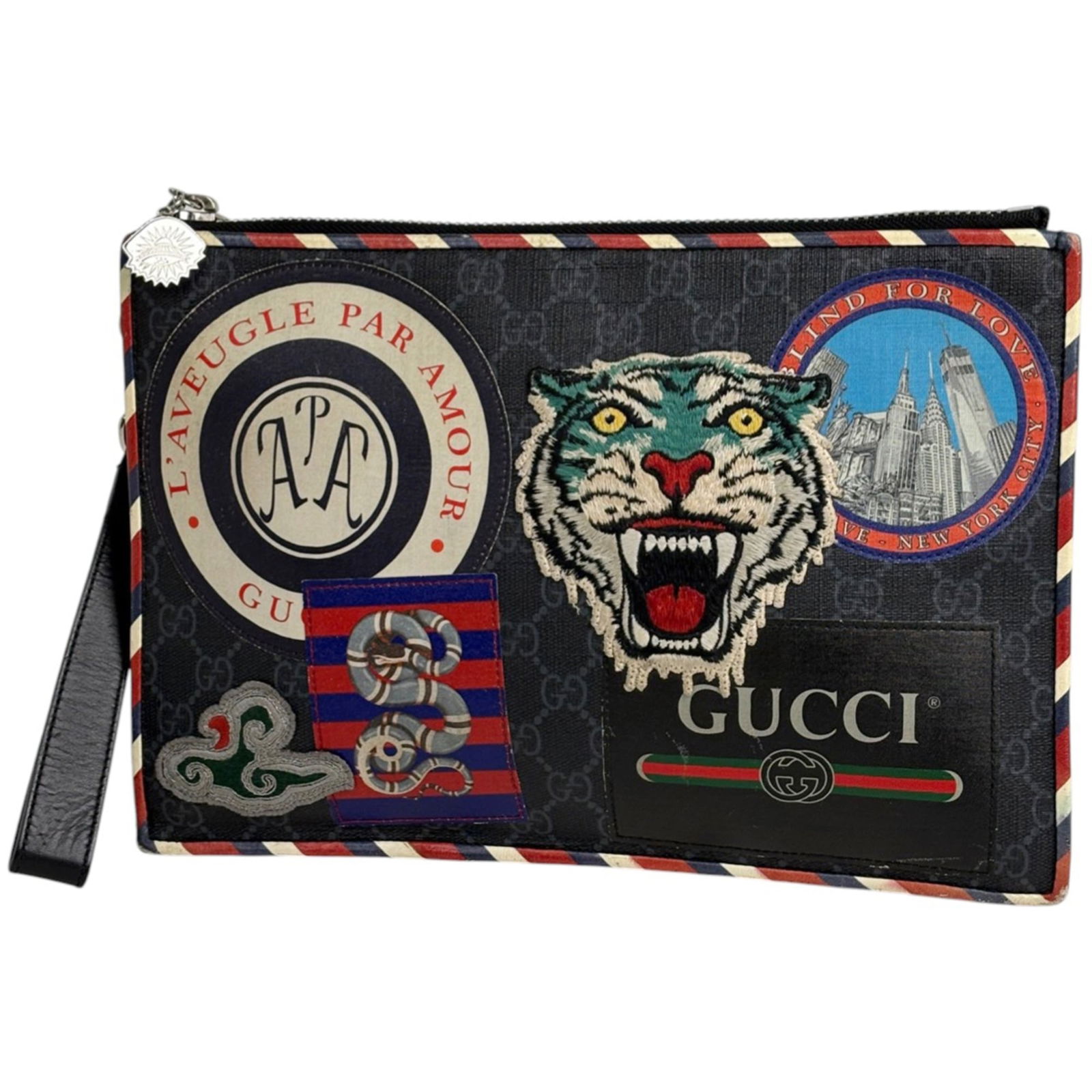 Women's - Gucci GG Supreme Night Courier Patch Coated Canvas Second Bag - Black - 496346: Women's - Gucci GG Supreme Night Courier Patch Coated Canvas Second Bag - Black - 496346 You've found the ultimate accessory for any Gucci fan - the iconic GG Supreme Night Courier Patch Coated