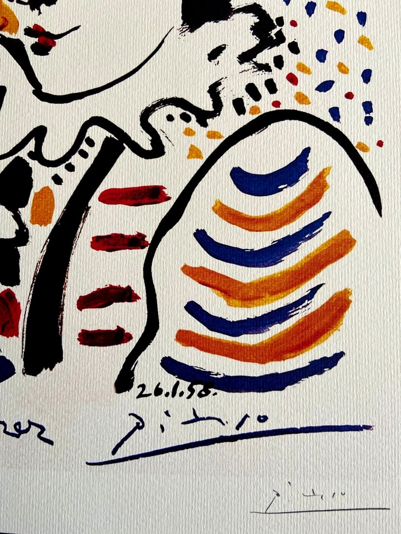 Picasso Lithograph, Handmade, Numbered - 6