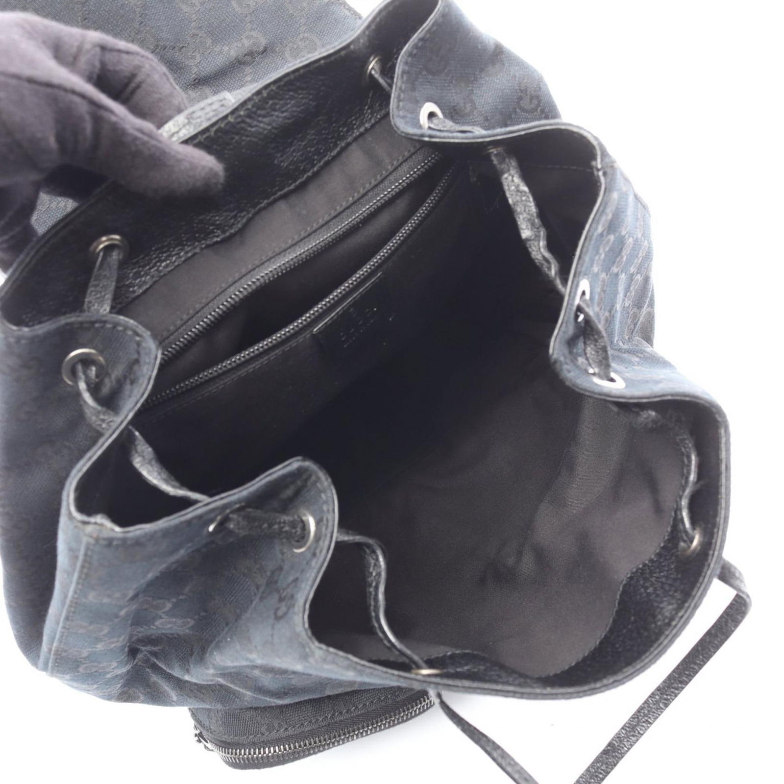 Gucci Canvas Leather Backpack - 3